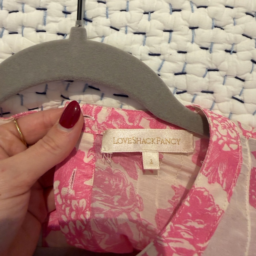 LoveShackFancy Pink Floral dress - Picture 3 of 3